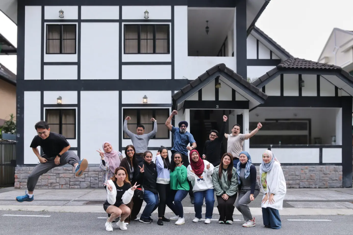 The Learning Edge team celebrating together outside their office