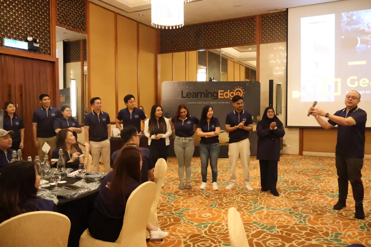 The Learning Edge team presenting at a client programme session